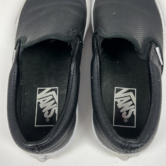 Vans Classic Unisex Perforated Leather Slip On Sneakers Men 5.5/Women 7 - Picture 4 of 7